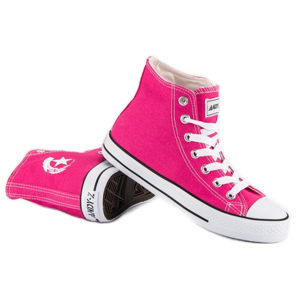 Andy Z Sneakers classiche sopra la caviglia rosa 1
