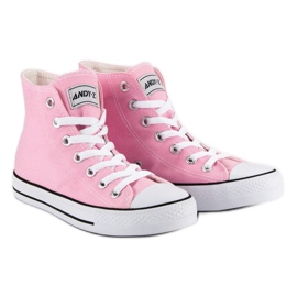 Andy Z Sneakers classiche sopra la caviglia rosa 1