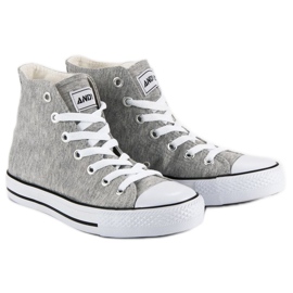 Andy Z Sneakers classiche sopra la caviglia grigio 1