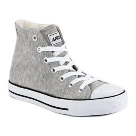 Andy Z Sneakers classiche sopra la caviglia grigio 2