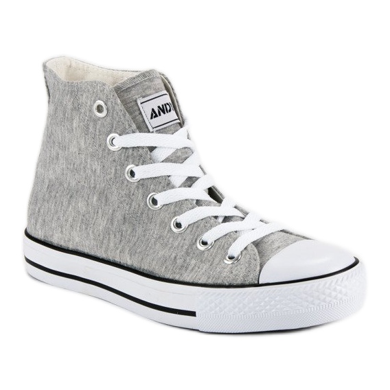 Andy Z Sneakers classiche sopra la caviglia grigio 2