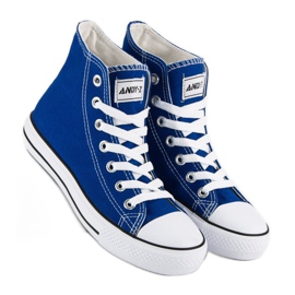 Andy Z Sneakers classiche sopra la caviglia blu 2