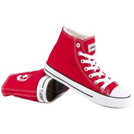 Andy Z Sneakers classiche sopra la caviglia rosso 2