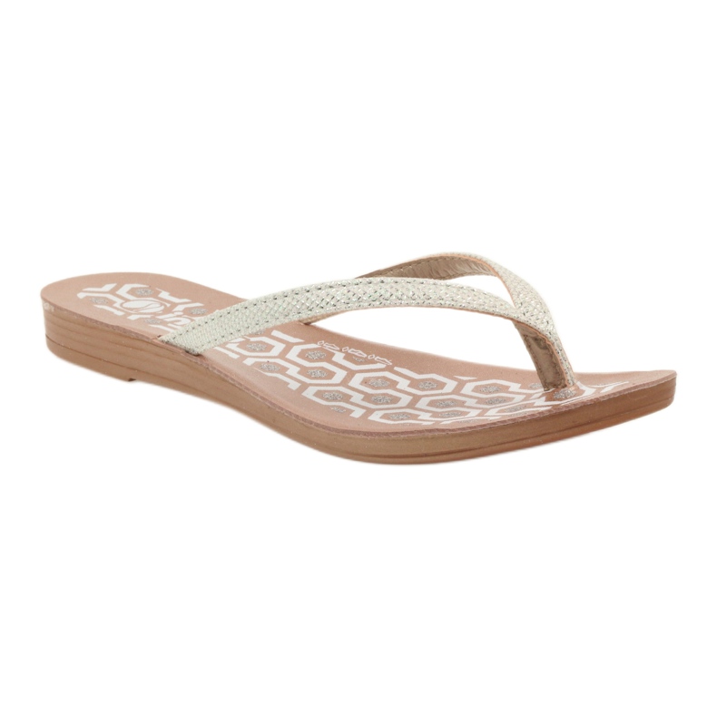 INBLU IR063 infradito argento bianco grigio 1