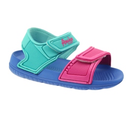 Sandali blu da bambino American Club per l'acqua verde rosa 1