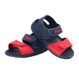 American Club Sandali americani scarpe da acqua per bambini rosso blu navy 3