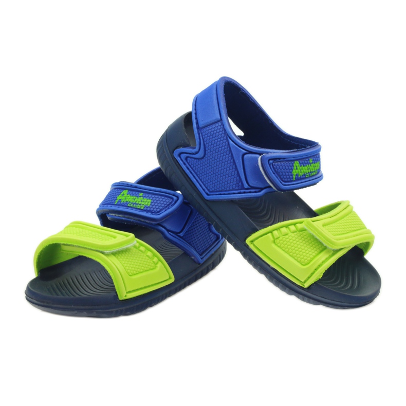American Club Sandali d'acqua americani blu verde 3