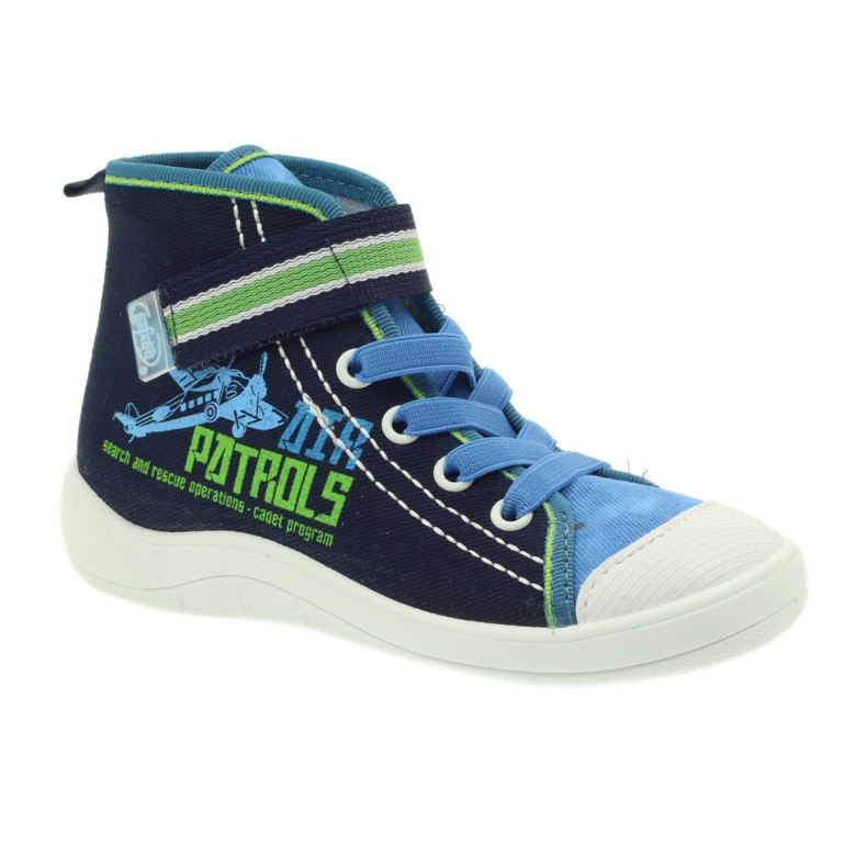 Scarpe per bambini, scarpe da ginnastica, pantofole Befado 268x066 blu navy blu verde 1