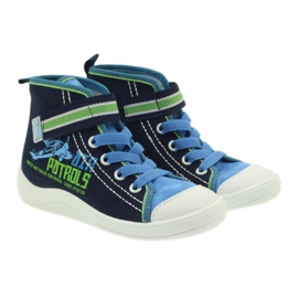 Scarpe per bambini, scarpe da ginnastica, pantofole Befado 268x066 blu navy blu verde 3