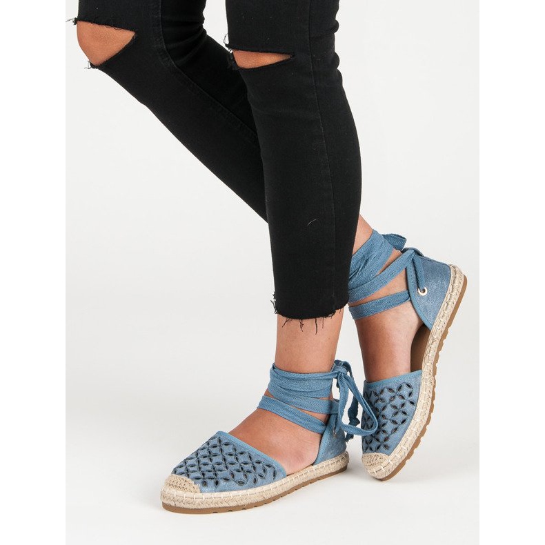 Sweet Shoes Espadrillas annodate blu 2