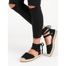 Sweet Shoes Espadrillas annodate nero 2
