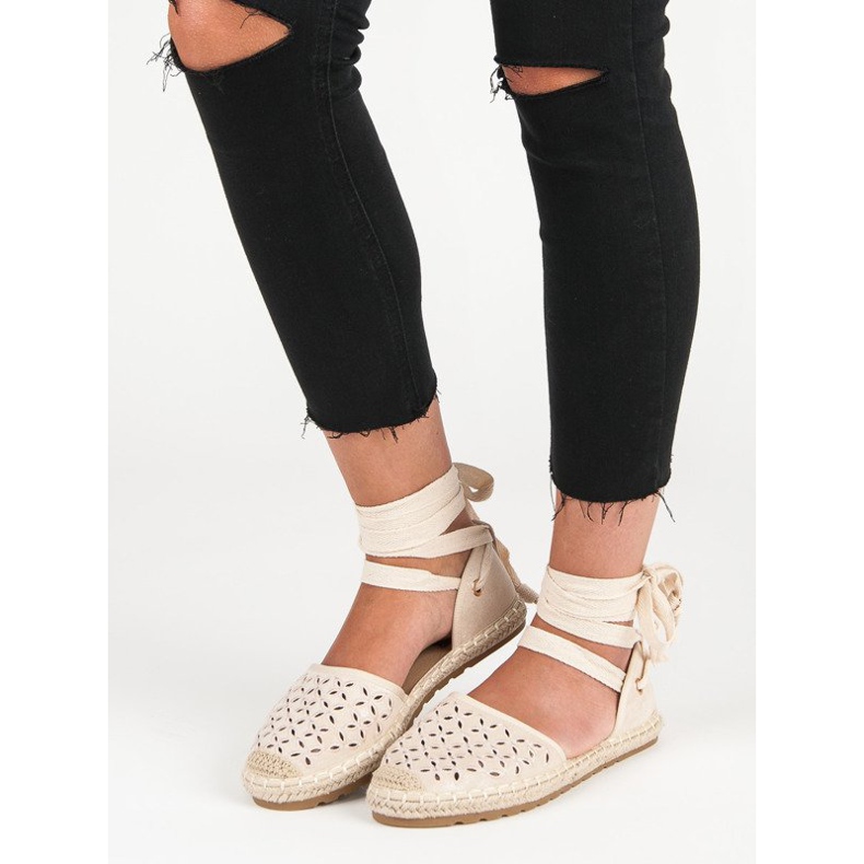 Sweet Shoes Espadrillas annodate marrone 2