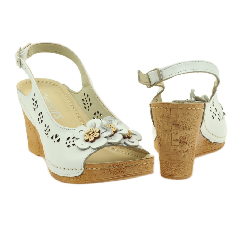 Sandali con zeppa Gregors 648 bianca 3