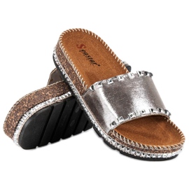 Seastar Ciabatte da donna alla moda grigio 2