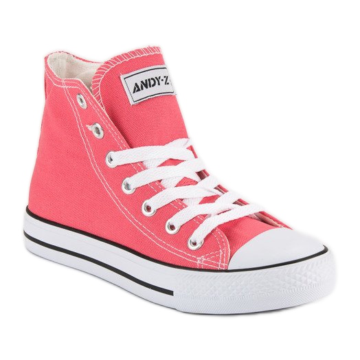 Andy Z Sneakers classiche sopra la caviglia rosa 1