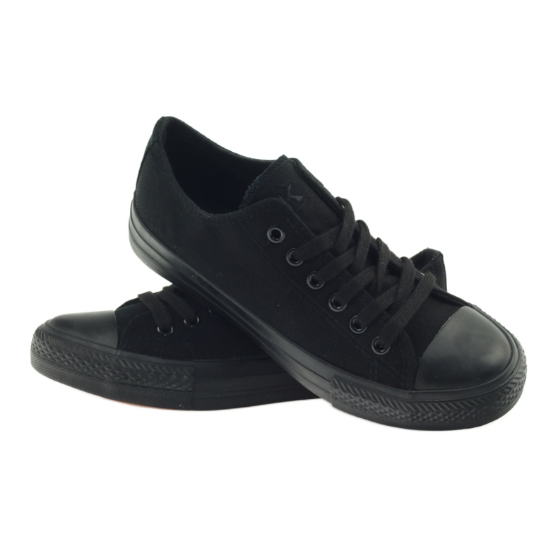 DK Scarpe da ginnastica nere legate nero 3