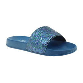 Ciabatte profilate Big Star glitter blu navy 1