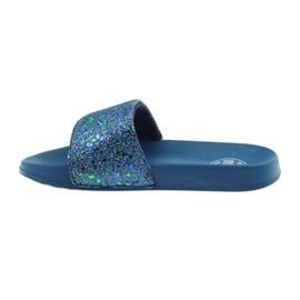 Ciabatte profilate Big Star glitter blu navy 2
