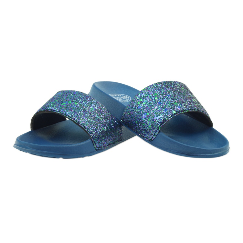 Ciabatte profilate Big Star glitter blu navy 3