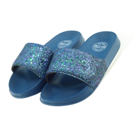 Ciabatte profilate Big Star glitter blu navy 5