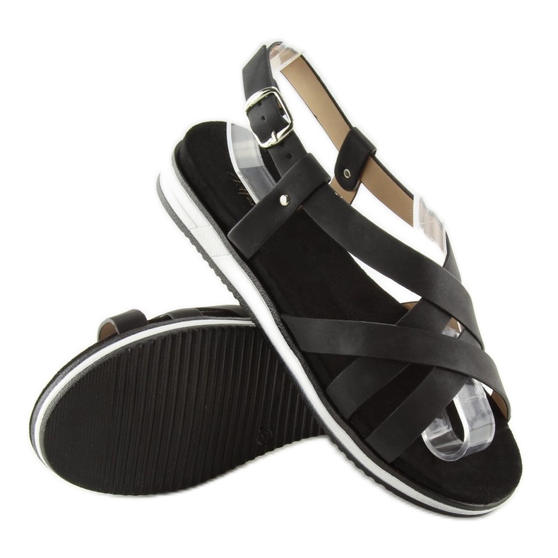 Sandali neri da donna comodissimi 1499 Black nero 1