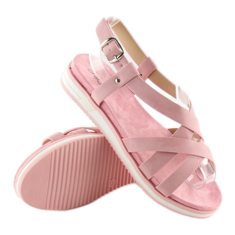 Sandali da donna molto comodi rosa 1499-20 Rosa 2