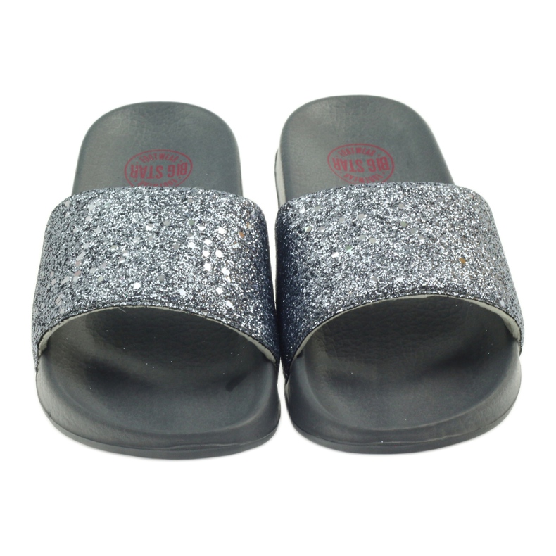Ciabatte profilate Big Star glitter grigio 4