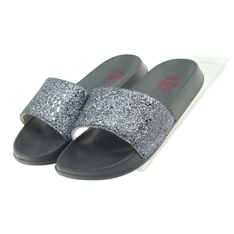 Ciabatte profilate Big Star glitter grigio 5