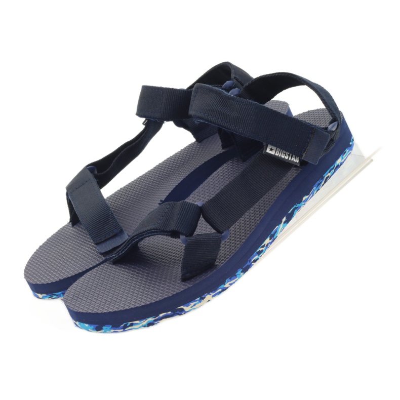 Sandali in tessuto Big Star blu navy 4