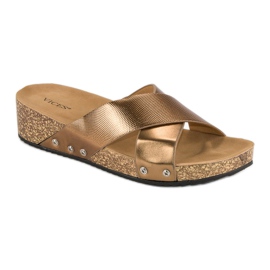 Vices Eleganti pantofole vizi marrone giallo 1