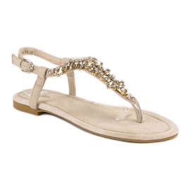 Vices Morse per sandali piatti eleganti marrone 1