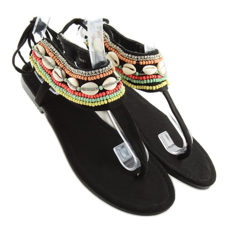 Sandali neri con perline 8241 neri nero 1
