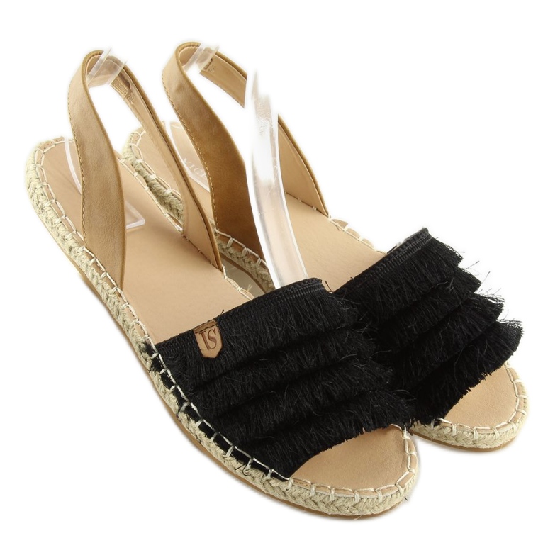 Espadrillas nere stile caraibico 8413 nero 2
