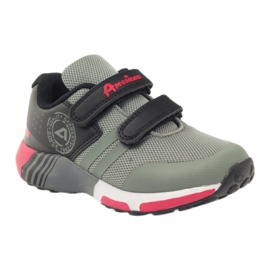 American Club Scarpe sportive americane ADI per bambini 16687 grigie nero grigio rosso 1