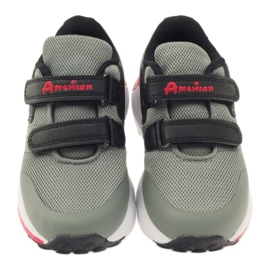 American Club Scarpe sportive americane ADI per bambini 16687 grigie nero grigio rosso 3