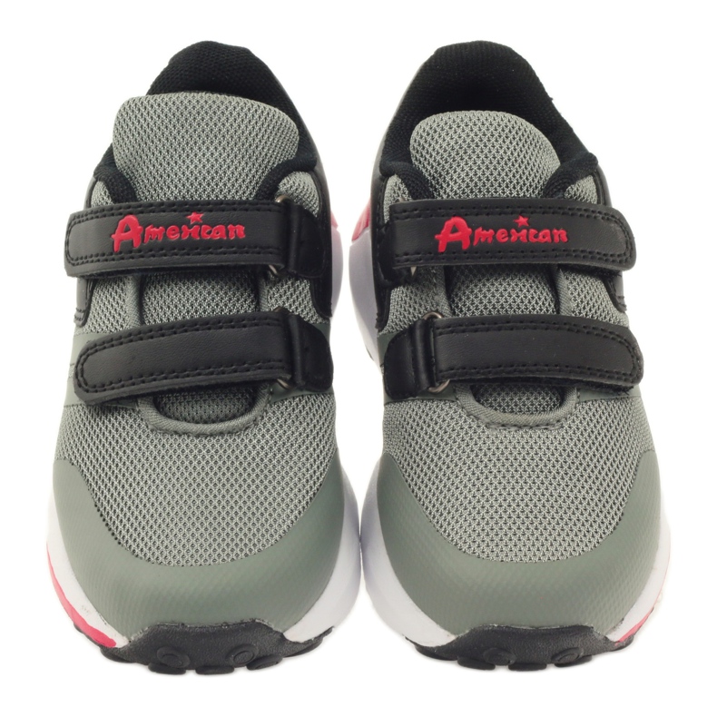 American Club Scarpe sportive americane ADI per bambini 16687 grigie nero grigio rosso 3