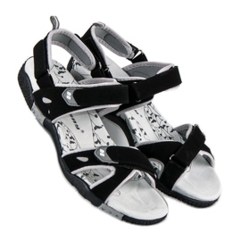 Hasby Sandali da donna con velcro nero 1