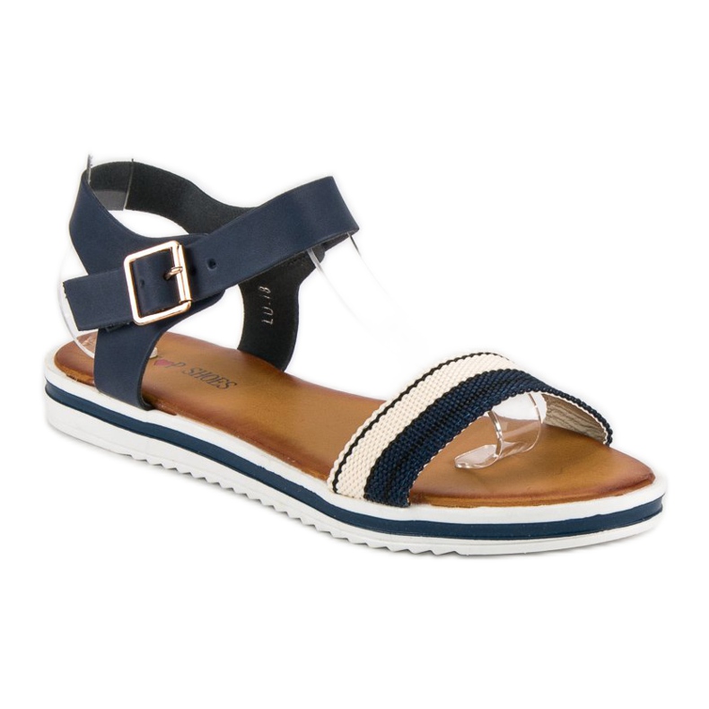 Top Shoes Sandali da donna alla marinara blu 2