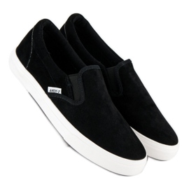 Andy Z Slip-on in camoscio nero 1