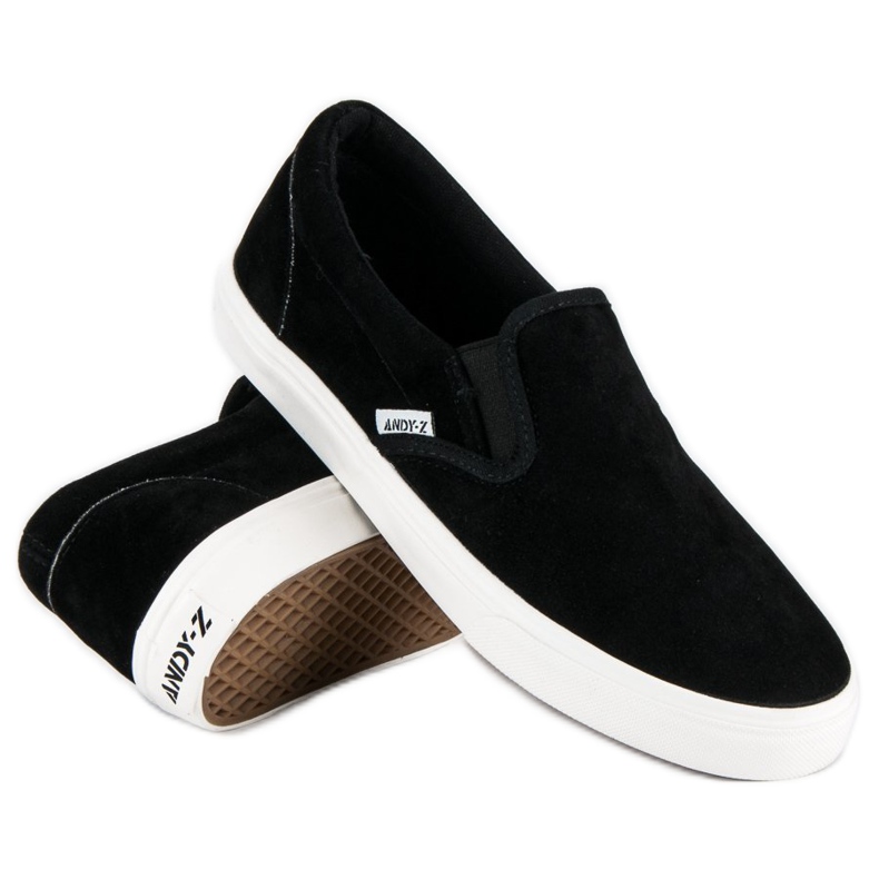 Andy Z Slip-on in camoscio nero 2