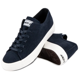 Andy Z Sneakers stringate in camoscio blu 2