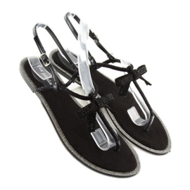 Sandali neri da donna infradito 17715 Negro nero 2