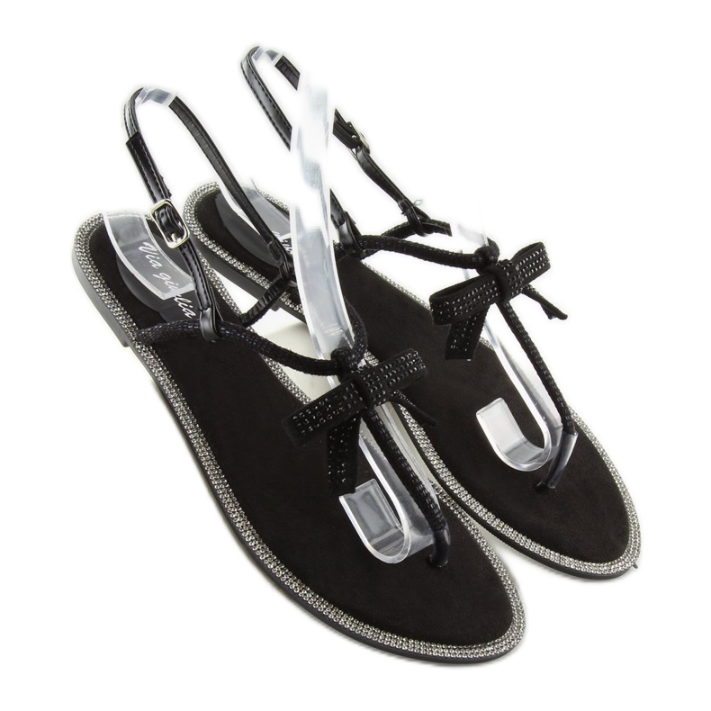 Sandali neri da donna infradito 17715 Negro nero 2