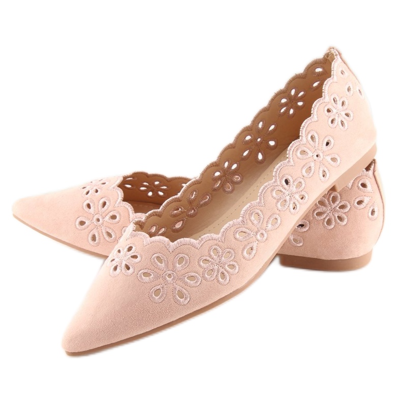 Ballerine con motivo rosa traforato IT-29 Pink 1