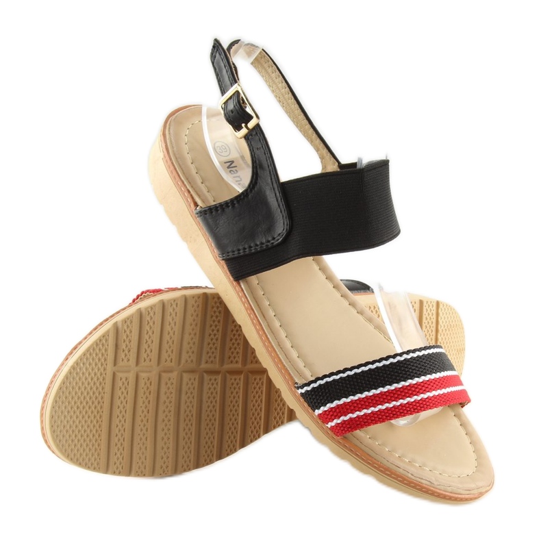 Sandali neri da donna J1024-A4 neri nero 1