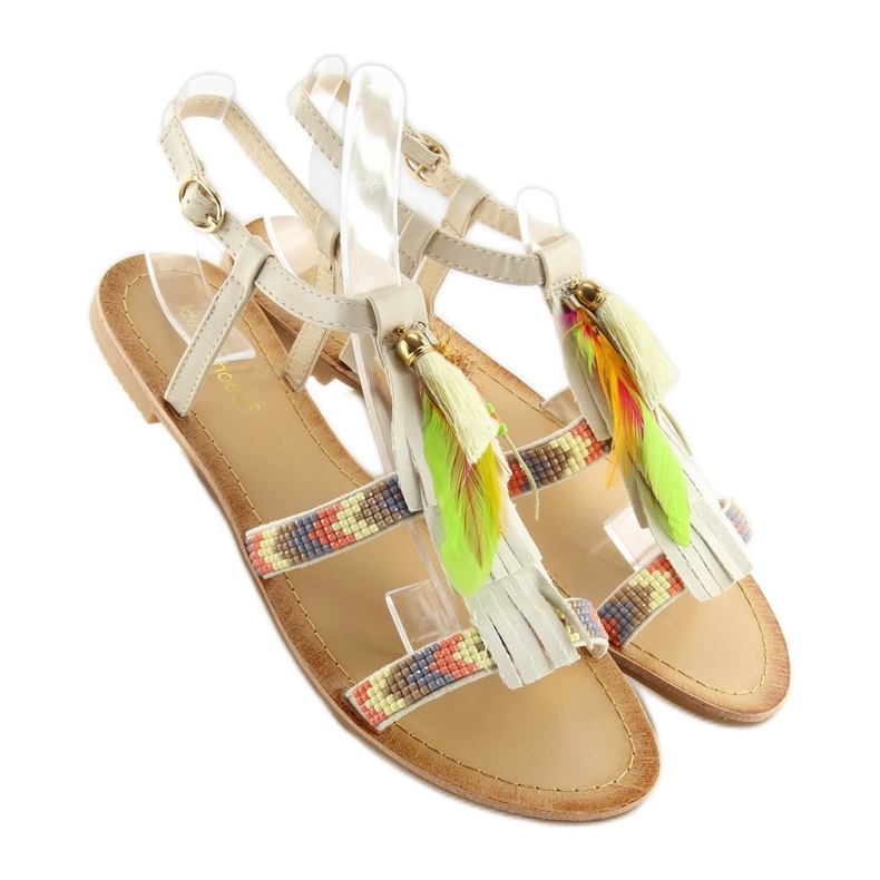 Sandali stile Boho in beige LQ-2662 Beige 2