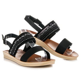 Beauty Girl'S Sandali neri con perline nero 1