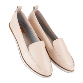 Mazaro Mocassini in pelle beige 1