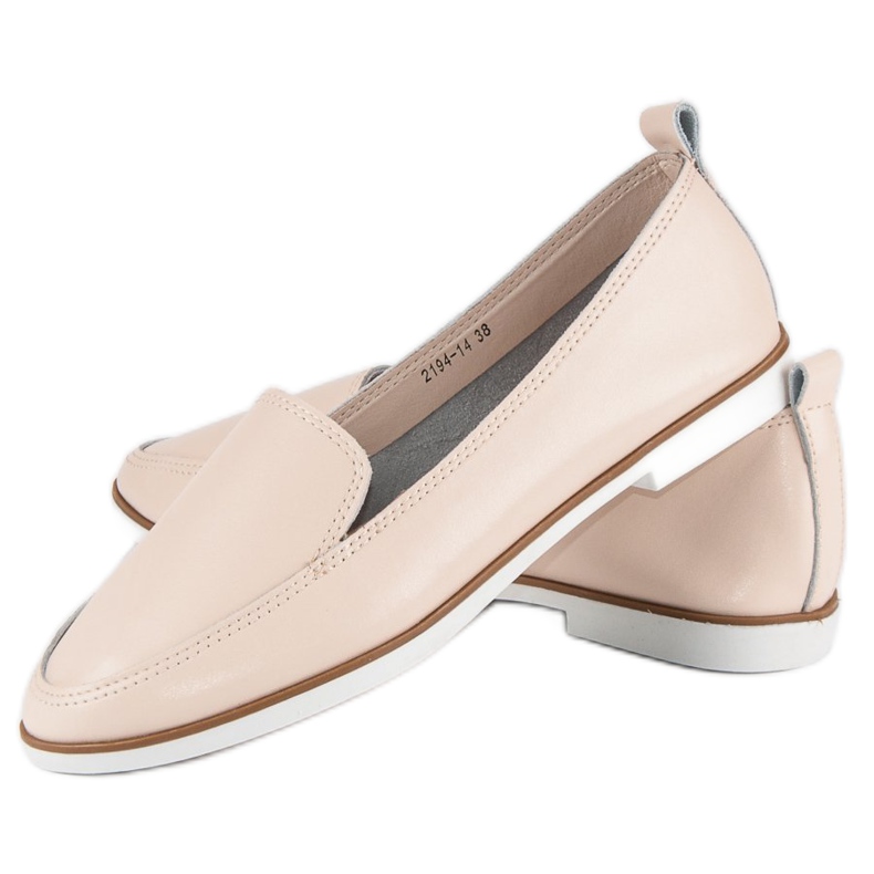 Mazaro Mocassini in pelle beige 2