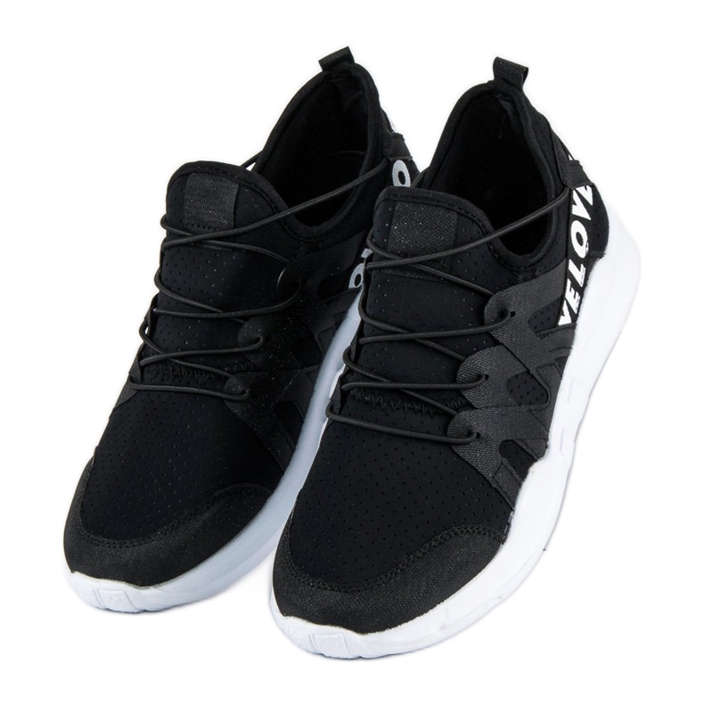 Scarpe sportive alla moda bianca nero 1